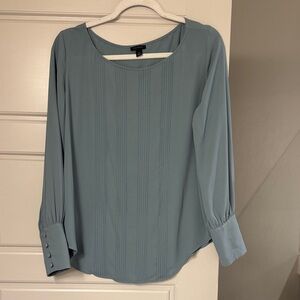 Ann Taylor pintucked boatneck blouse